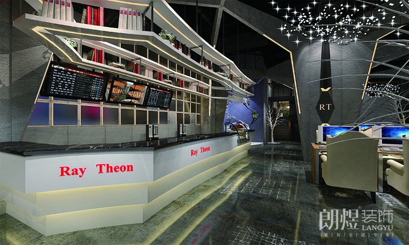 時(shí)尚現(xiàn)代瑞騰網(wǎng)咖裝修設(shè)計(jì)