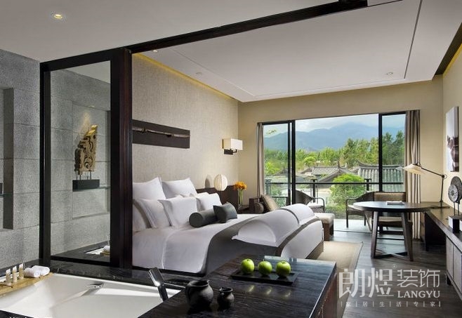 中式酒店房間裝修設計圖片