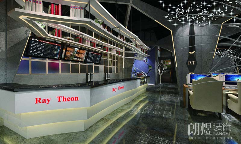 時尚現代瑞騰網咖裝修設計案例