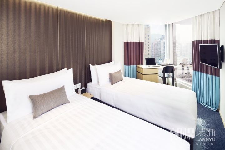 現代主義風格酒店裝修效果圖-標準客房