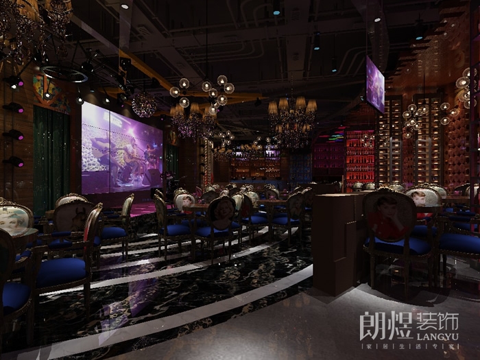 懷舊風格酒吧裝修設計效果圖