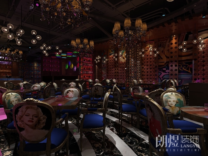 懷舊風格酒吧裝修設計效果圖