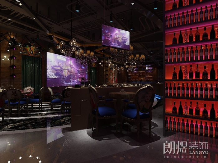 懷舊風格酒吧裝修設計效果圖