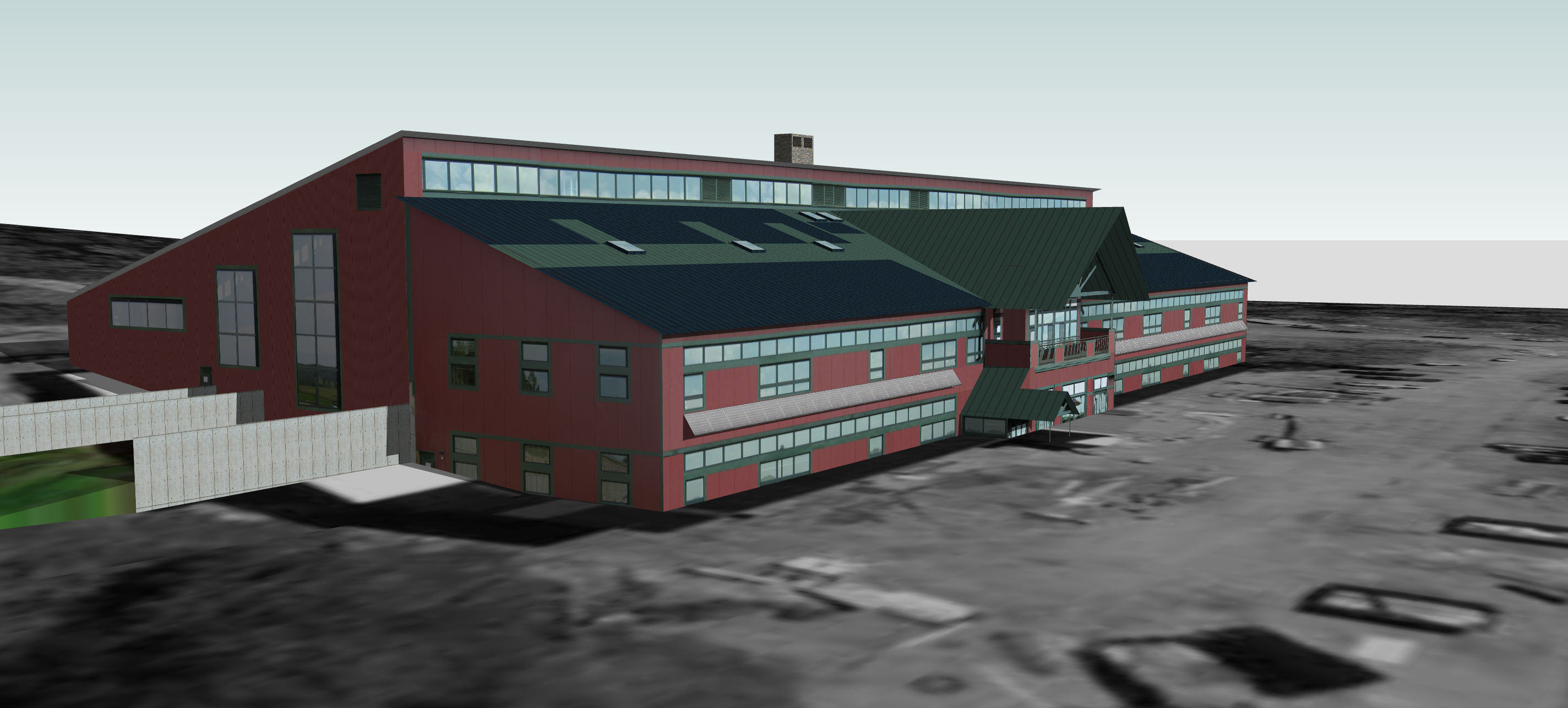 工業廠房裝修設計SU效果圖