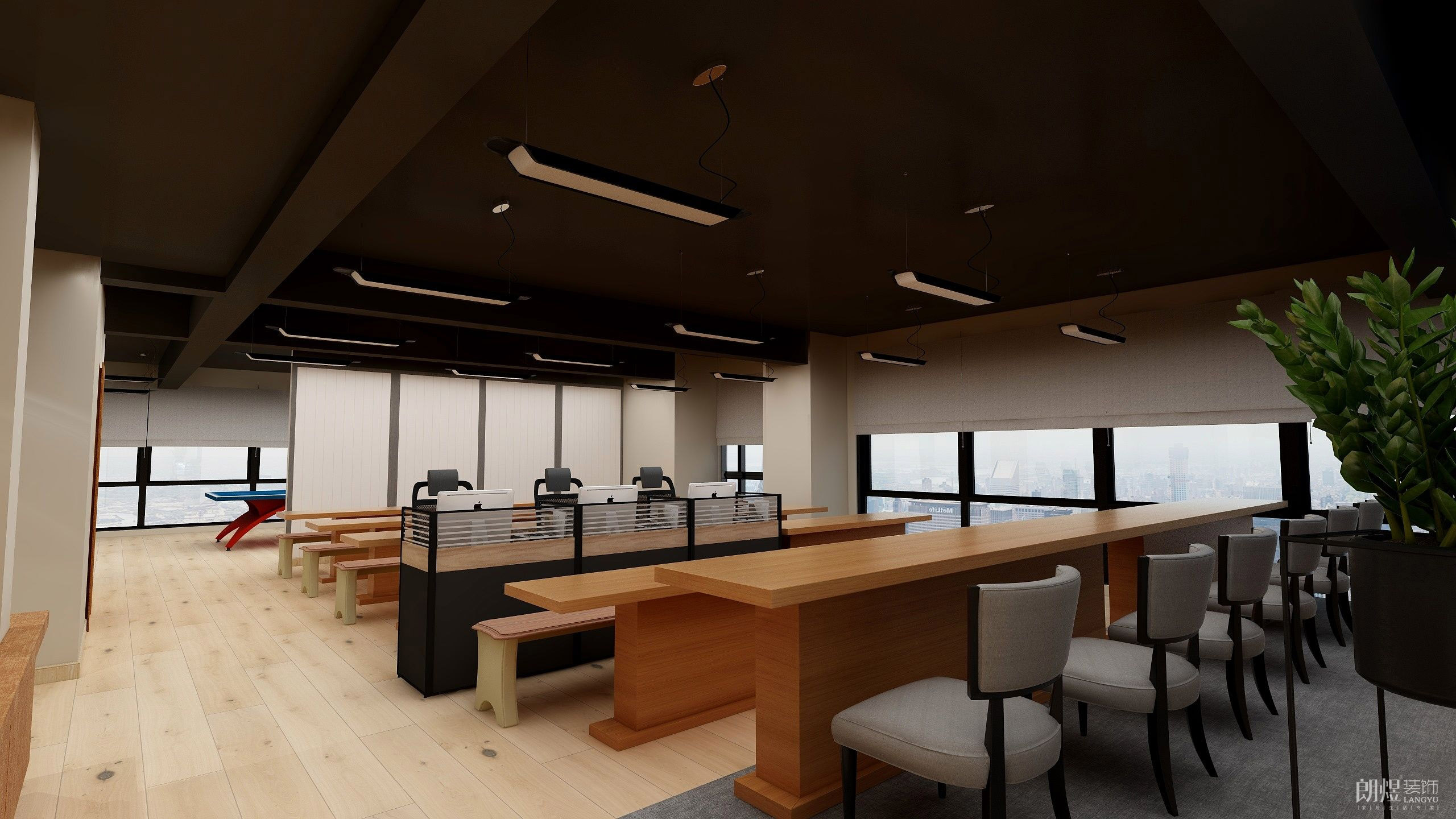 成都中路能源公司廠房辦公室裝修效果圖