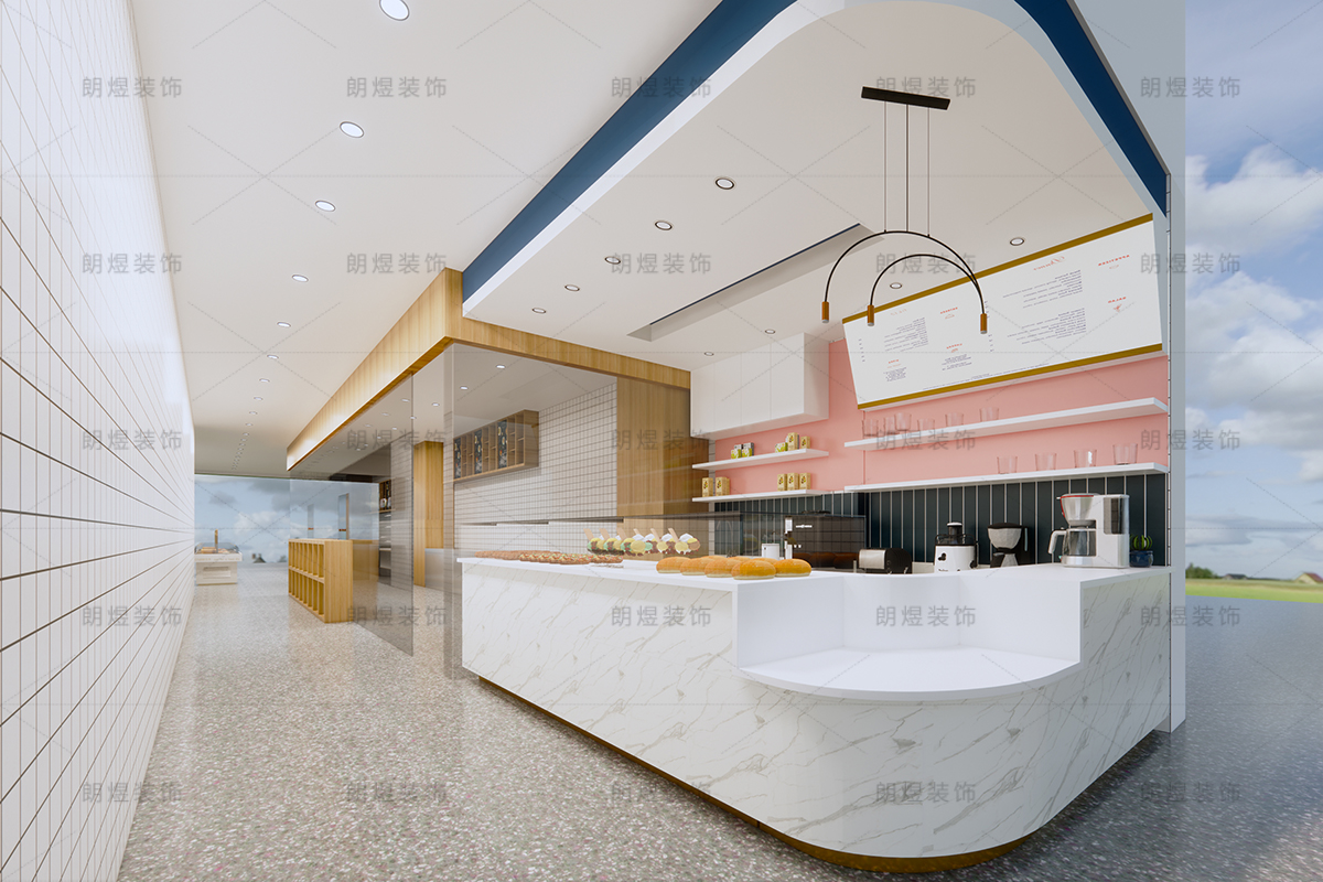 商場飲品奶茶店裝修設計效果圖