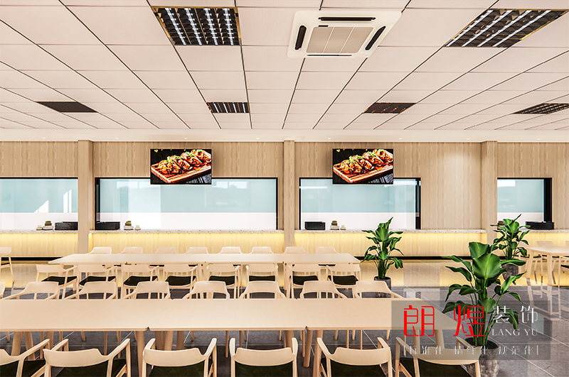 廠區(qū)員工食堂裝修設計效果圖