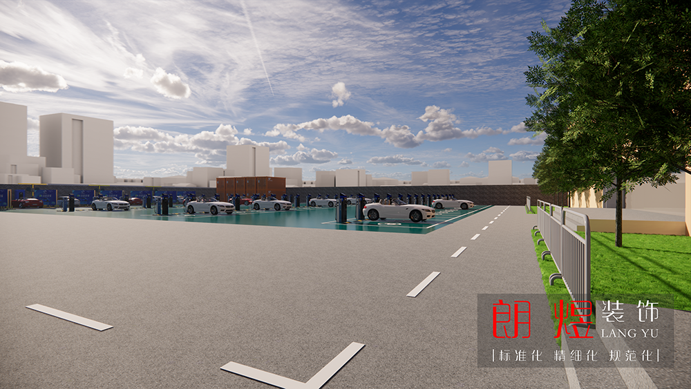 汽車新能源廠區停車場裝修效果圖