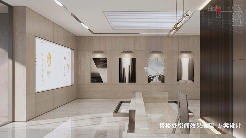 現代售樓處前廳裝修效果圖