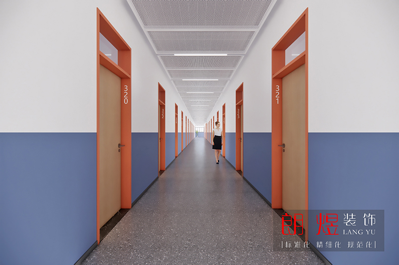 廠區員工宿舍樓過道裝修設計效果圖