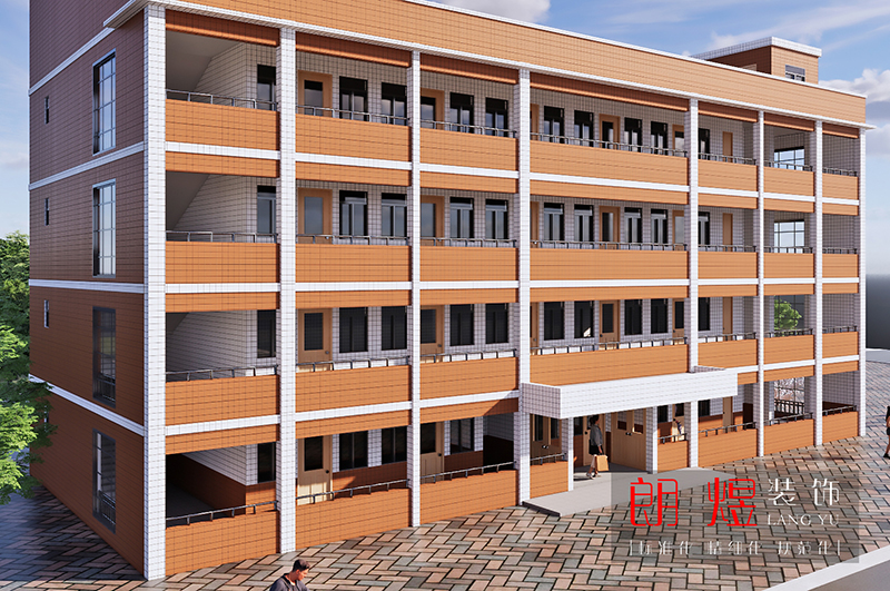 廠區員工宿舍建筑體裝修設計效果圖