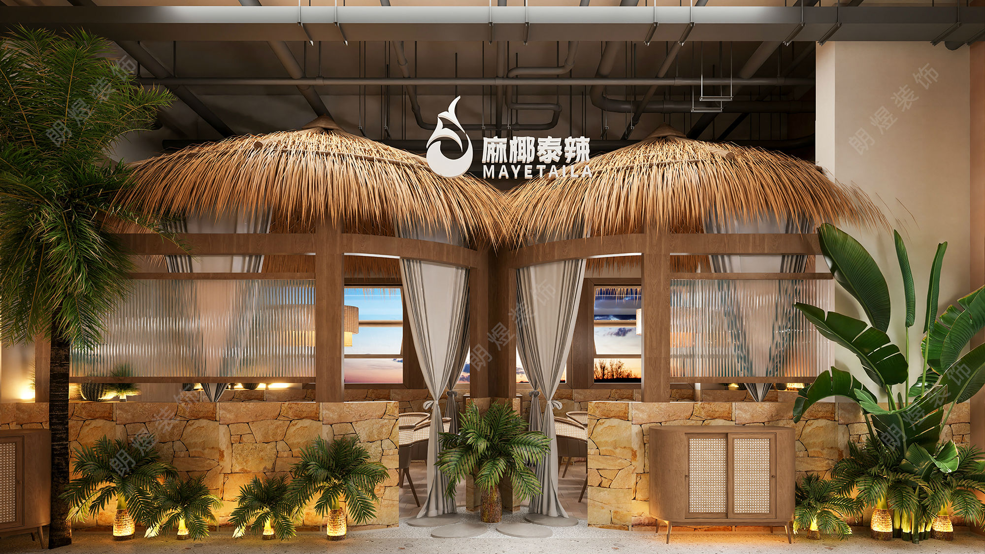 麻椰泰辣火鍋店裝修效果圖 - 外景