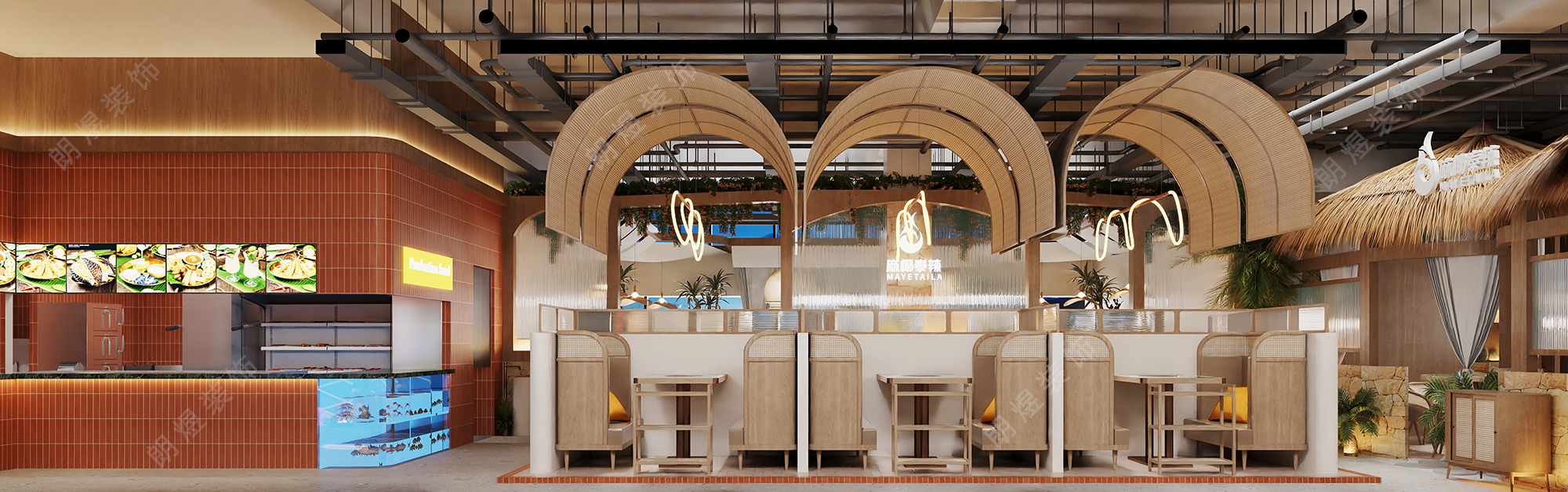 麻椰泰辣火鍋店裝修效果圖 - 內景