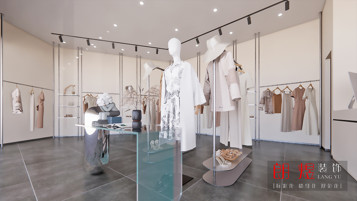 潮牌韓版女裝服裝店鋪裝修效果圖