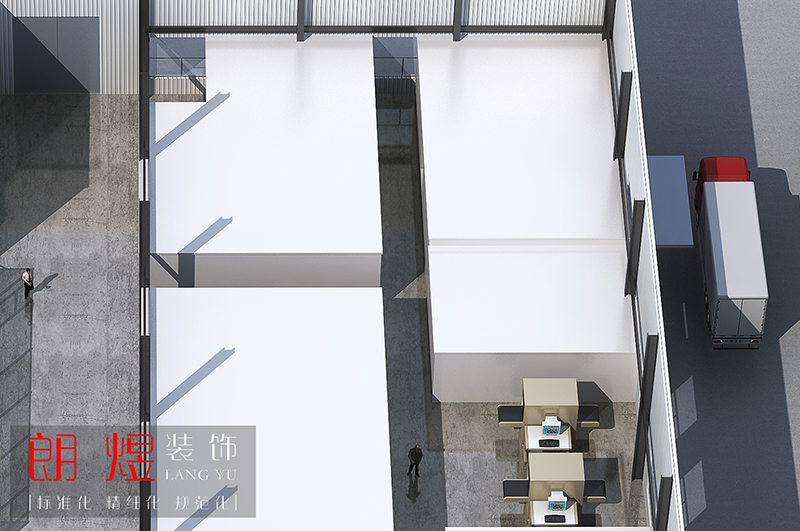 現(xiàn)代標準工業(yè)園2000平廠房裝修效果圖