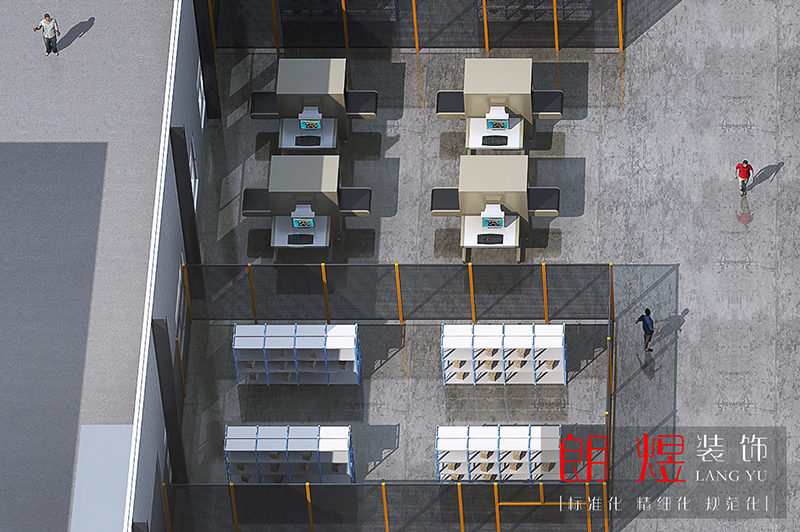 現(xiàn)代標準工業(yè)園2000平廠房裝修效果圖