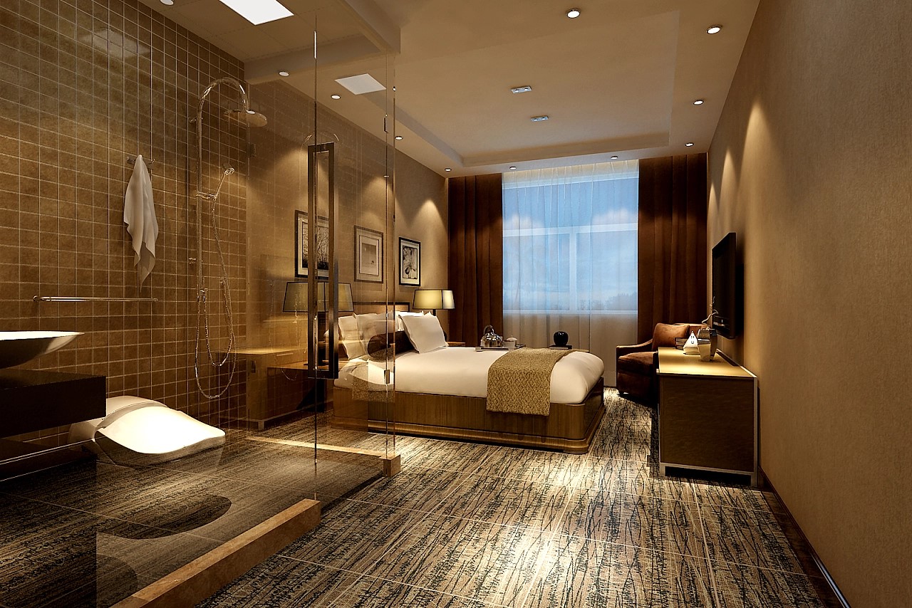 中式混搭賓館裝修效果圖