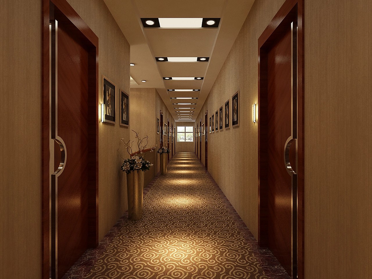 混搭風中式賓館裝修效果圖