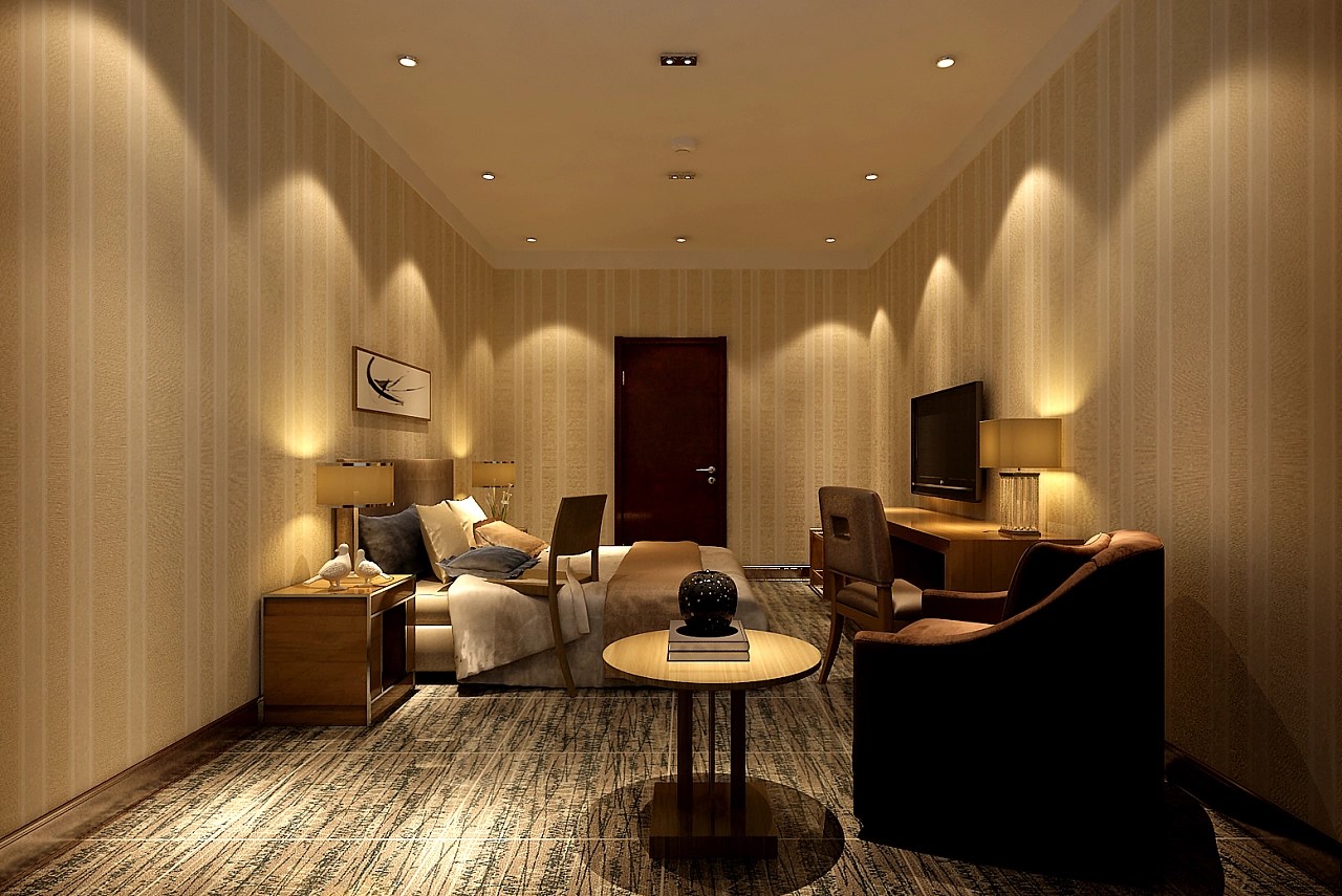 中式混搭風賓館裝修案例設計效果圖