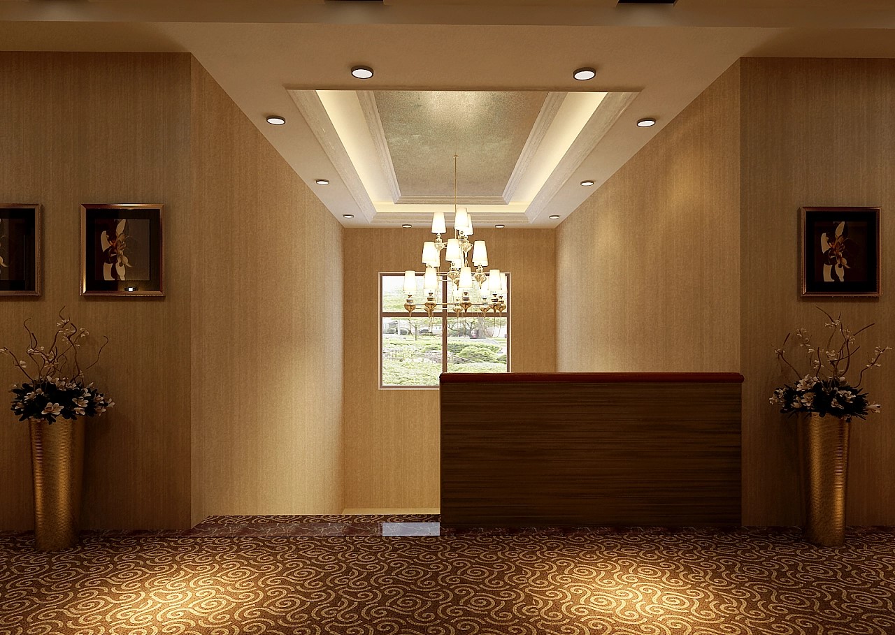 中式混搭風賓館裝修案例設計效果圖