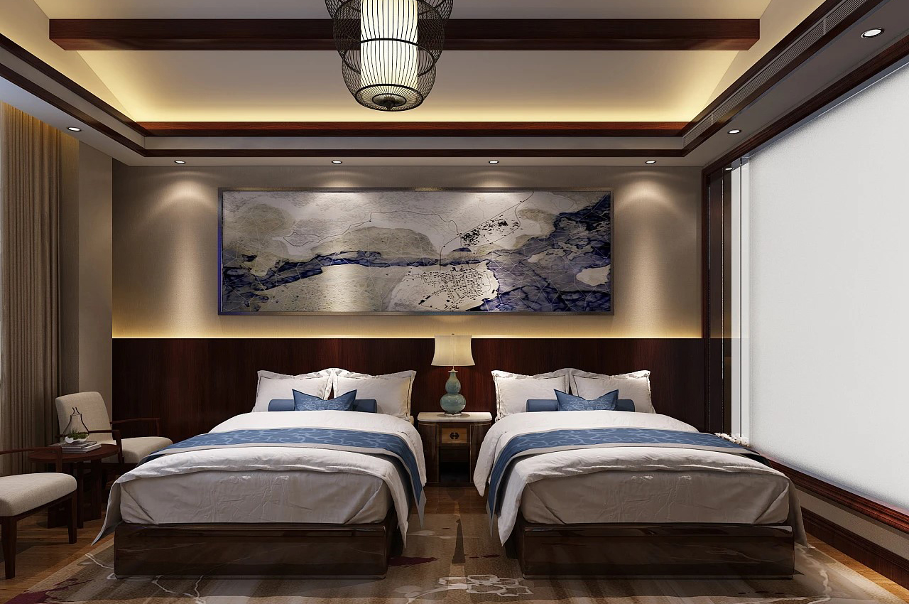 典雅的新中式精品賓館裝修效果圖