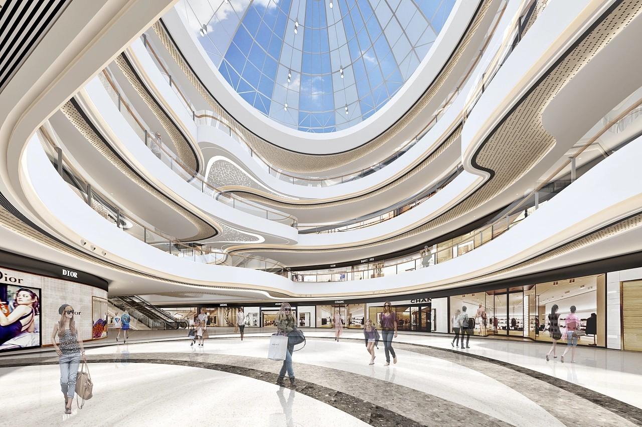 現(xiàn)代購物中心商場(chǎng)裝修效果圖