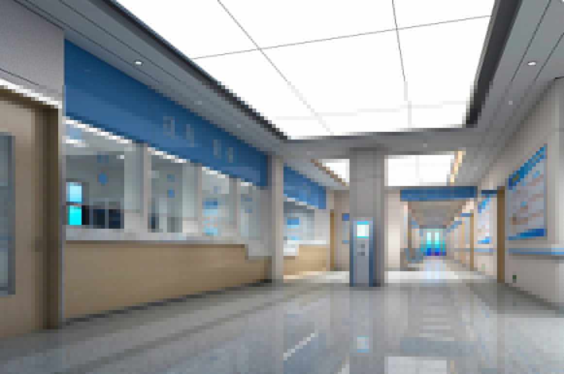 綜合醫院掛號區裝修設計效果圖