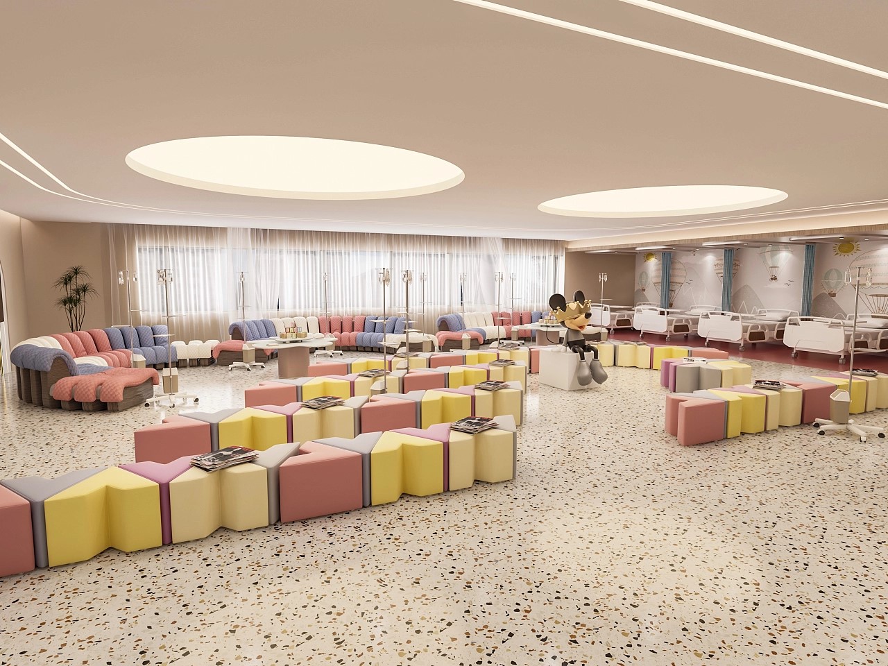 兒童醫院公共輸液區裝修設計效果圖