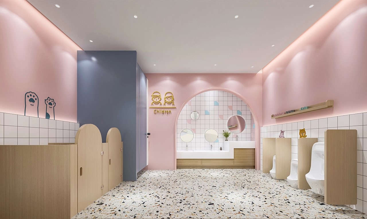 兒童醫院公共衛生間裝修設計效果圖