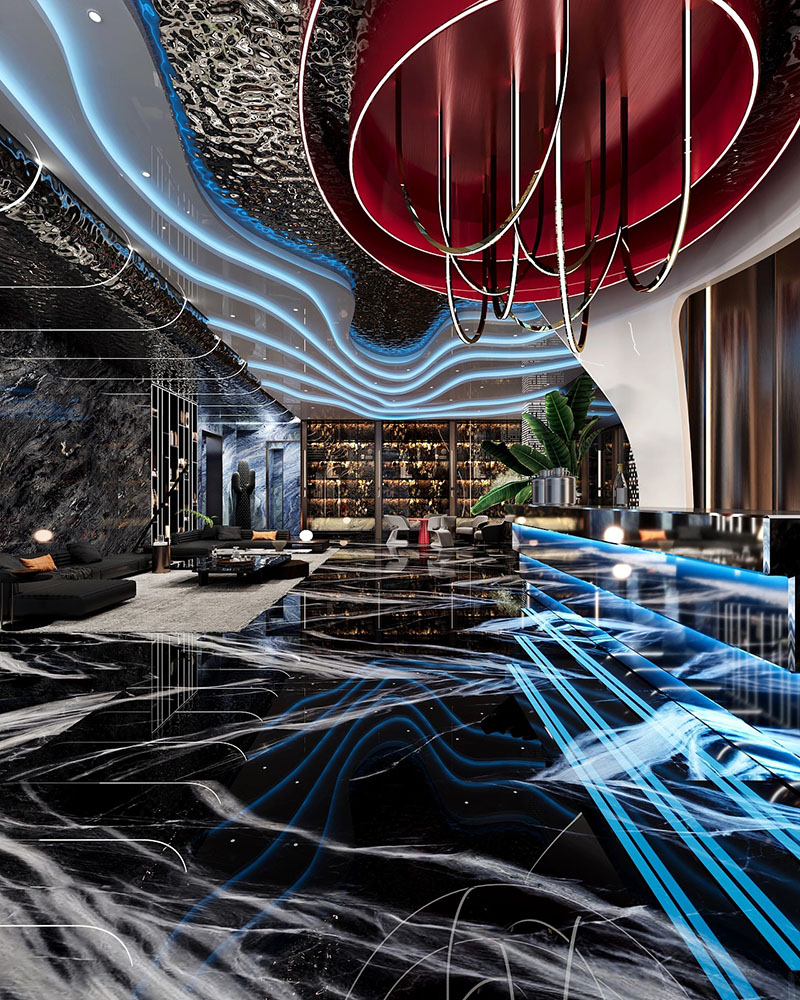 星際風(fēng)ktv裝修設(shè)計(jì)效果圖-等候大廳