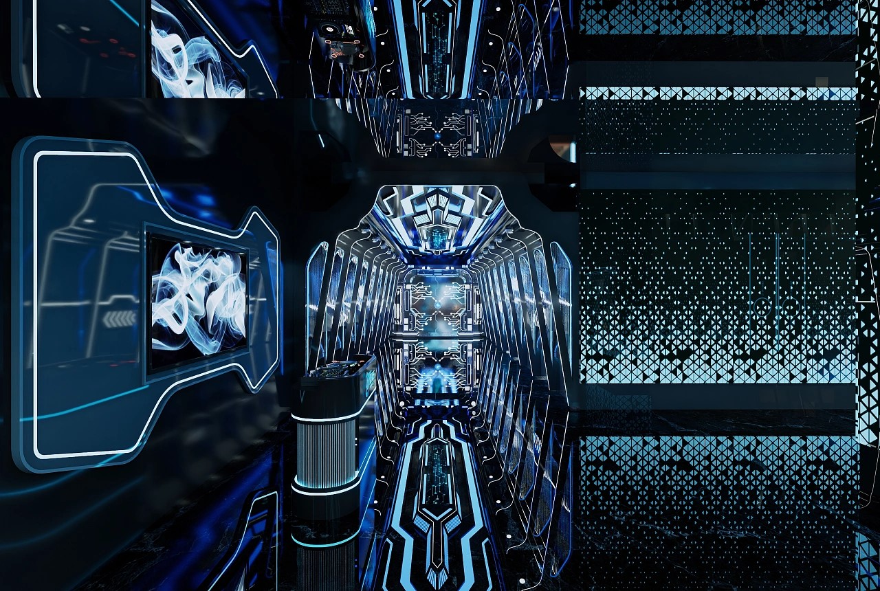 后現(xiàn)代ktv裝修-通道效果圖