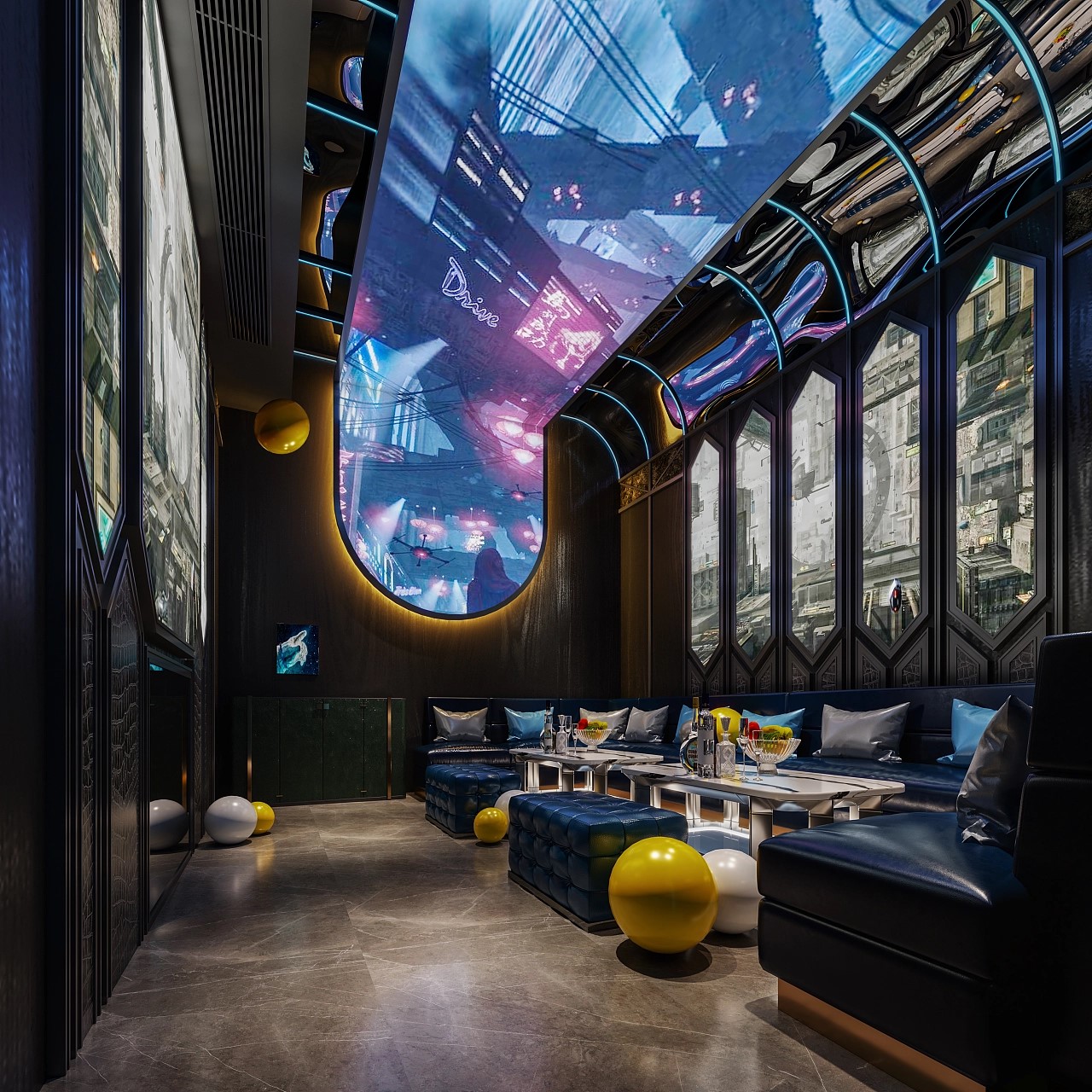 party派對風ktv包廂效果圖