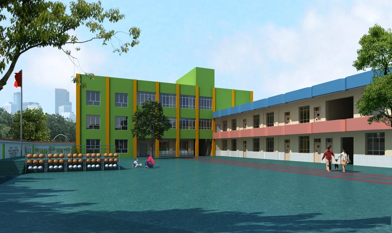 幼兒園室內(nèi)外觀裝修效果圖