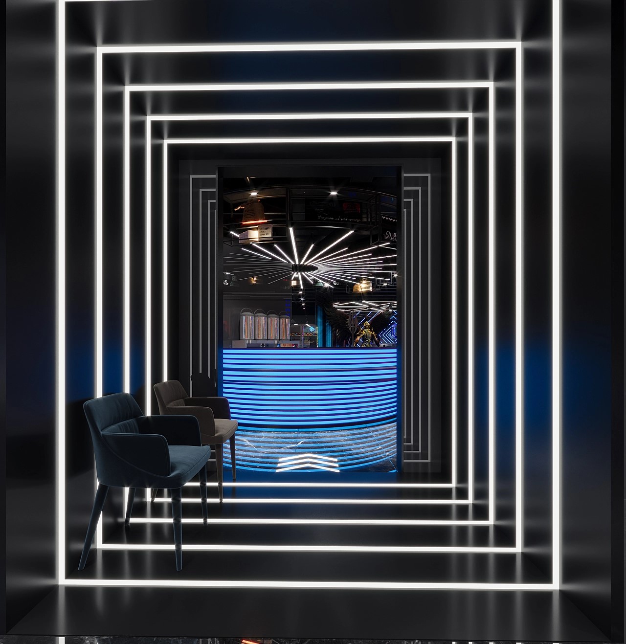 電競(jìng)網(wǎng)咖裝修設(shè)計(jì)效果圖?通道