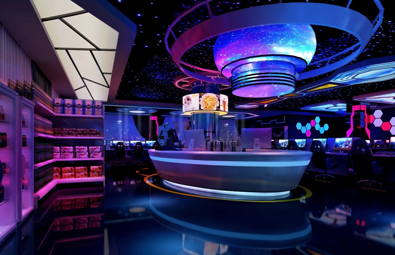 網(wǎng)吧電競館裝修效果圖