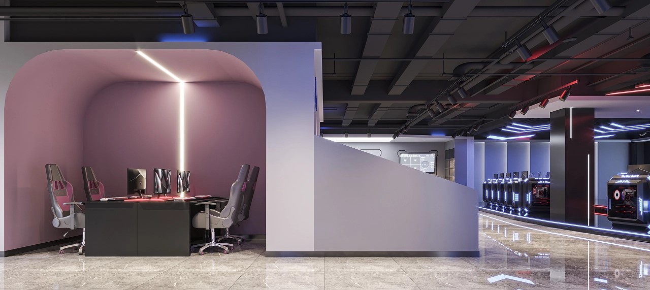 簡約風格網吧裝修效果圖