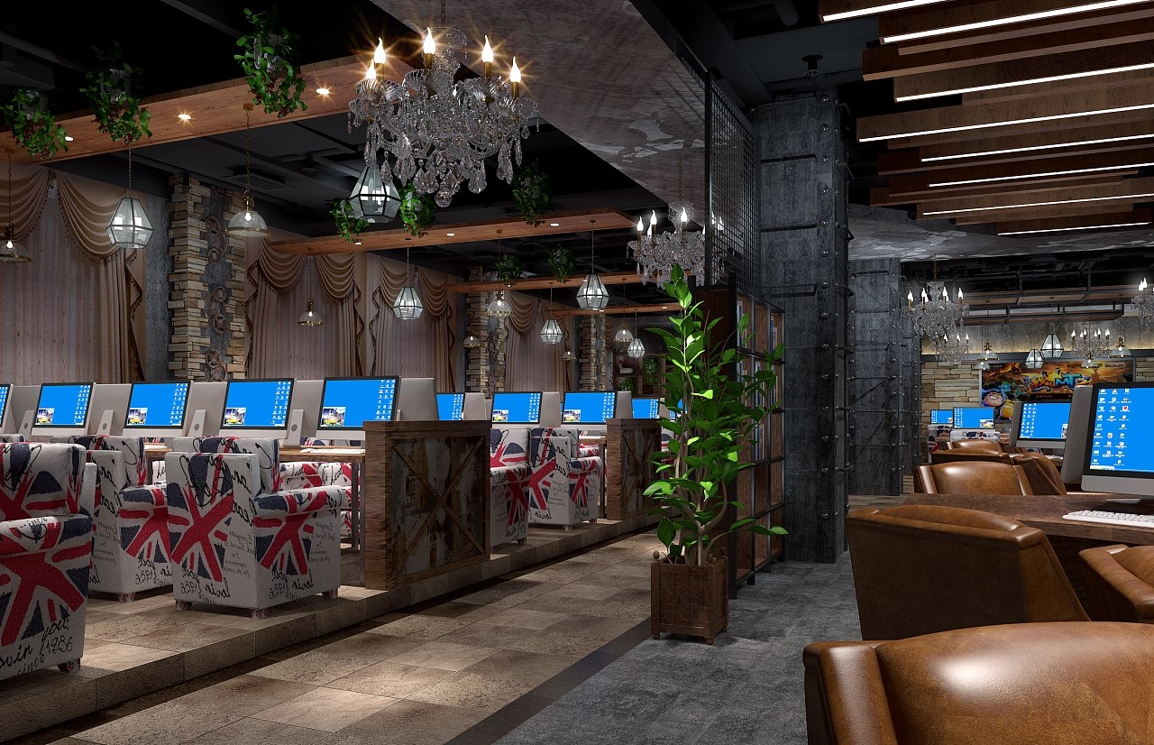 朋克風網吧裝修效果圖