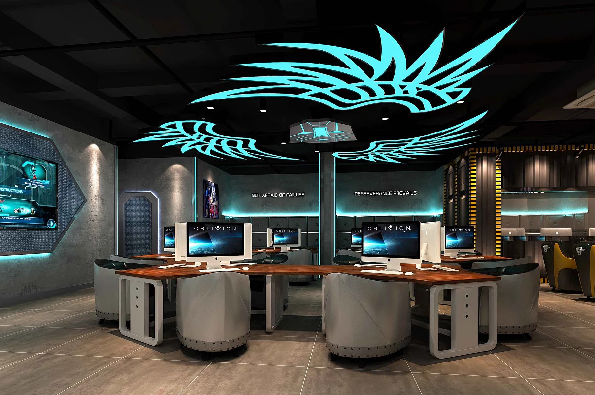 400平網(wǎng)吧裝修設(shè)計(jì)效果圖