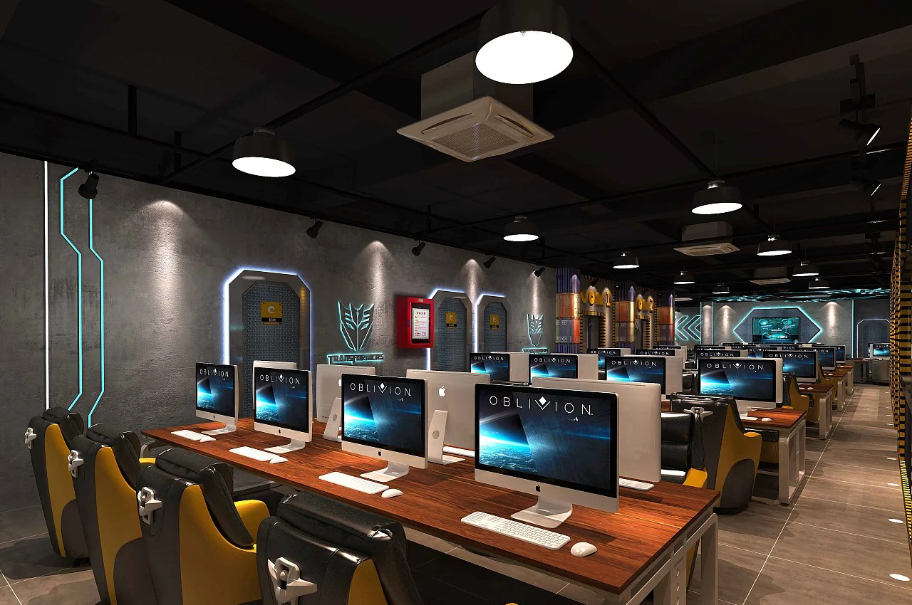 400平網(wǎng)吧裝修設(shè)計(jì)效果圖