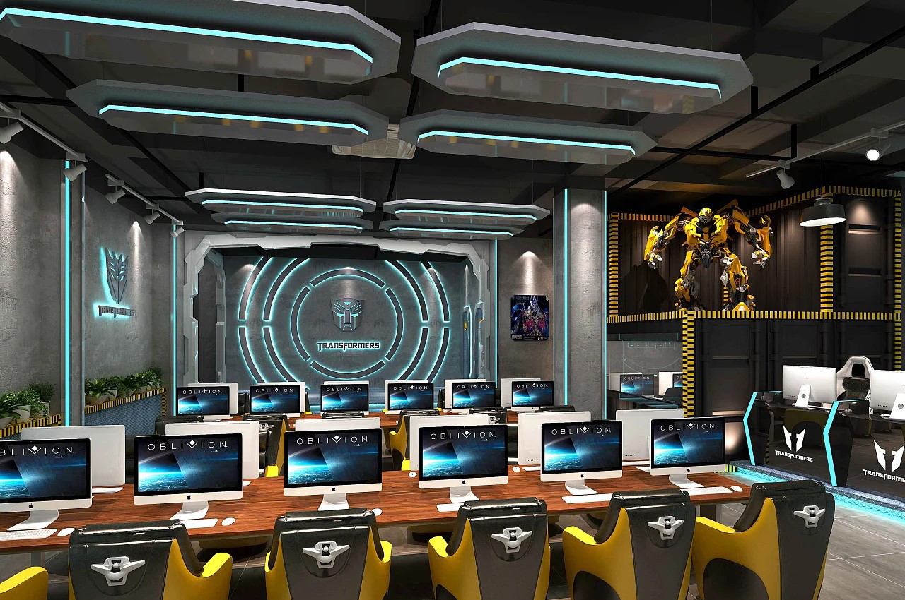 400平網(wǎng)吧裝修設(shè)計(jì)效果圖