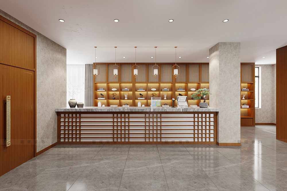 8002現(xiàn)代中式成都會(huì)所茶樓裝修效果圖