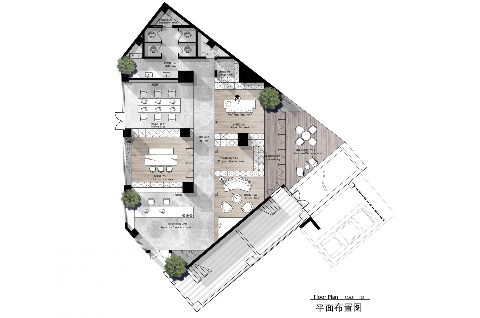300㎡辦公室動靜分區(qū)