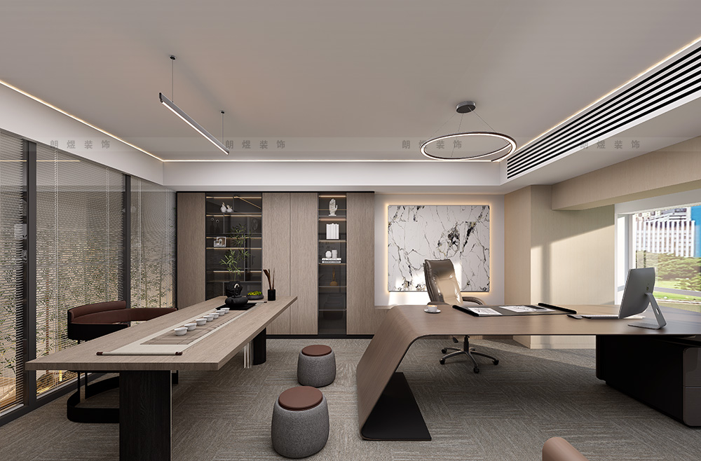 成都電商外貿公司辦公室裝修效果圖-老板工作間