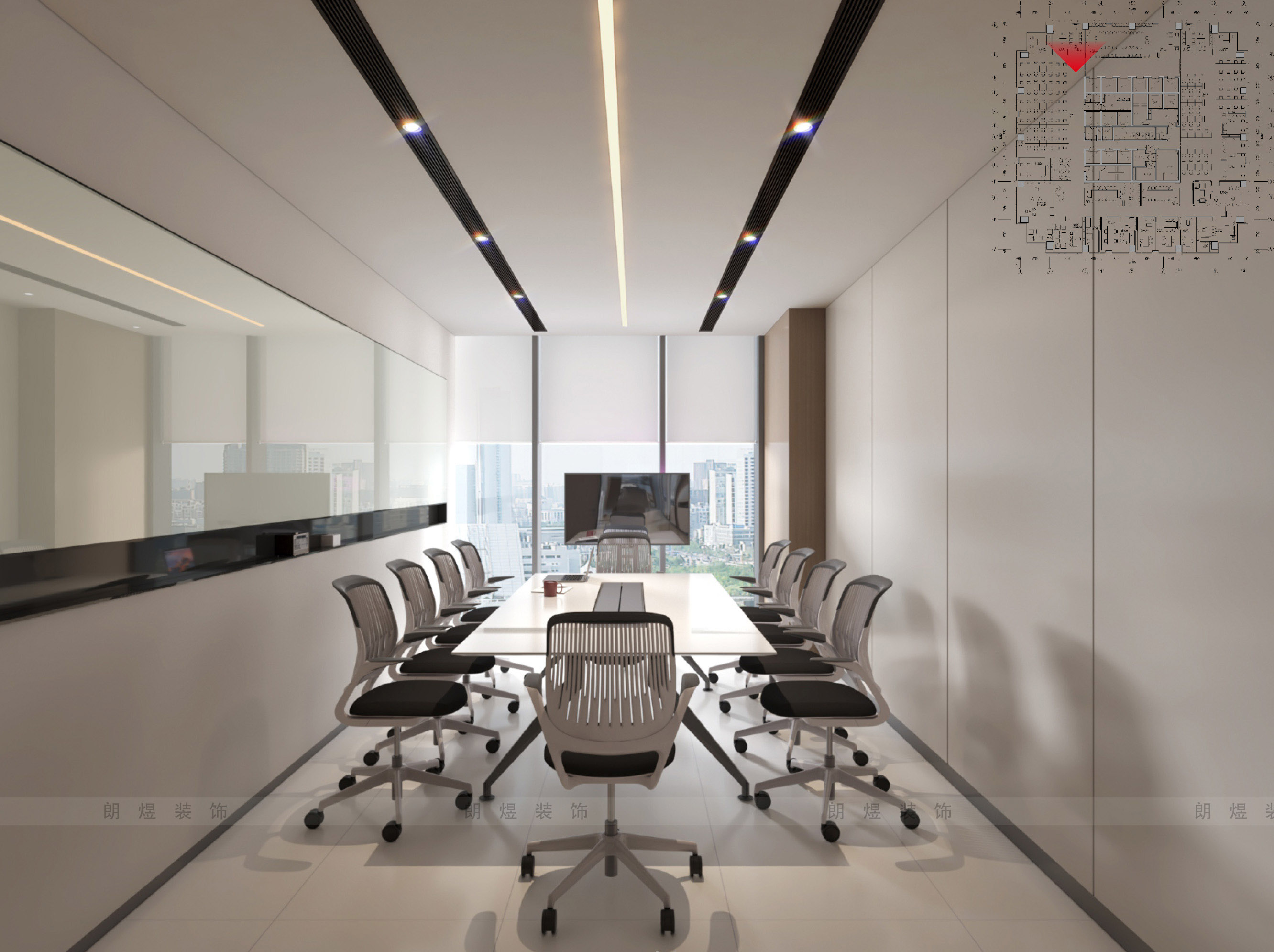 能源公司辦公室小型會議室裝修效果圖