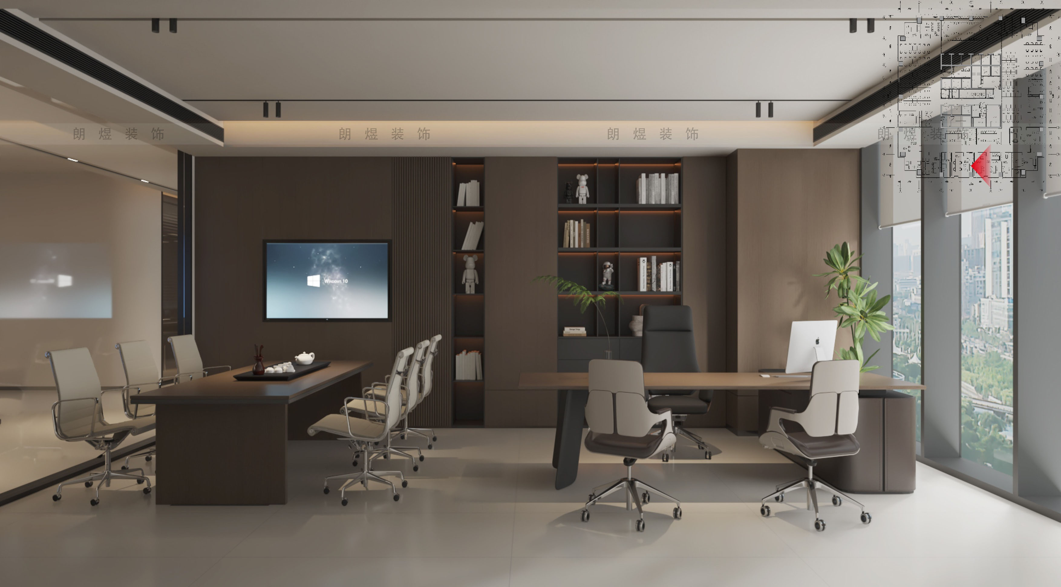 能源公司經理房間辦公室裝修效果圖